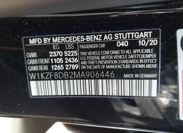 W1KZF8DB2MA906446 2021 2021 Mercedes-Benz E 350 9