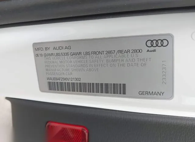 WAUE8AF25KN121302 2019 2019 Audi A6- 45 Premium 9