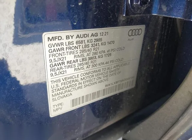 WA1LXBF75ND008100 2022 2022 Audi Q7- Premium Plus 55 Tfsi Q 9