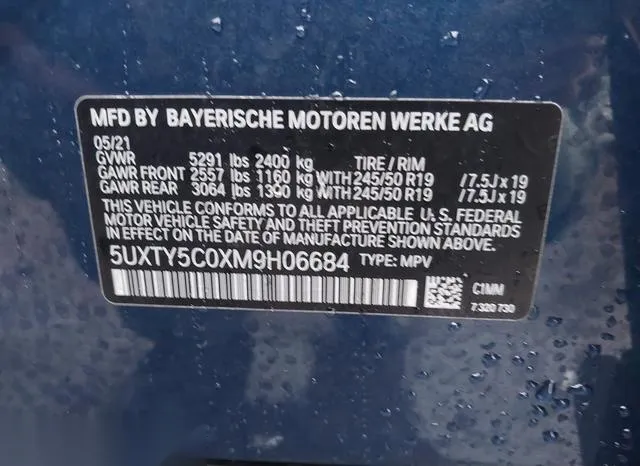 5UXTY5C0XM9H06684 2021 2021 BMW X3- Xdrive30I 9