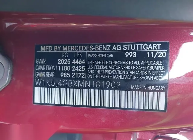 W1K5J4GBXMN181902 2021 2021 Mercedes-Benz CLA 250 9