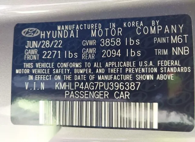 KMHLP4AG7PU396387 2023 2023 Hyundai Elantra- Limited 9