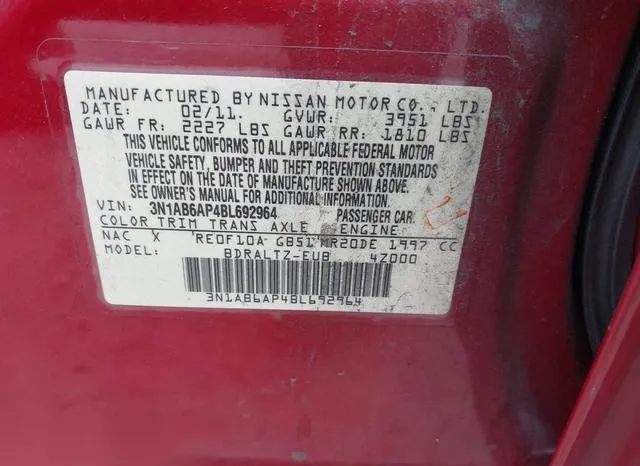 3N1AB6AP4BL692964 2011 2011 Nissan Sentra- 2-0S 9