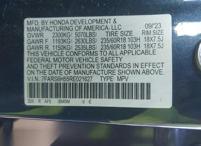 7FARS6H55RE021627 2024 2024 Honda CR-V- Hybrid Sport 9