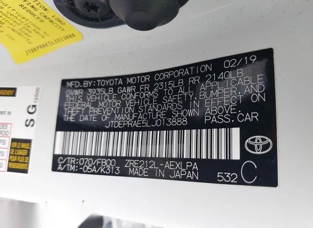 JTDEPRAE5LJ013888 2020 2020 Toyota Corolla- LE 9