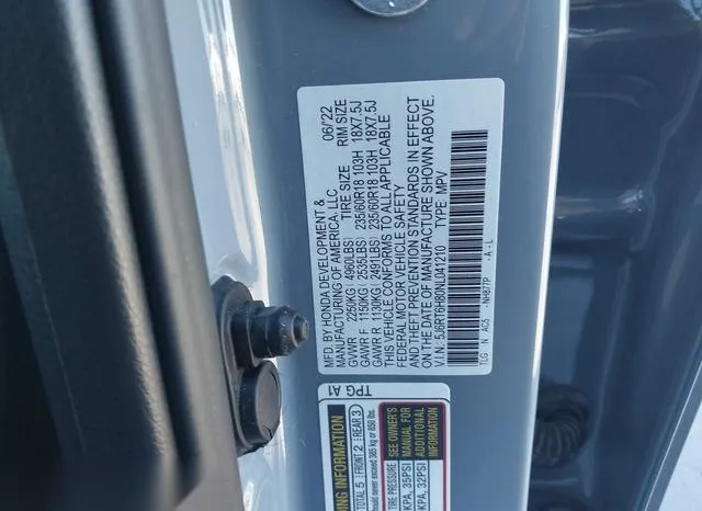 5J6RT6H80NL041210 2022 2022 Honda CR-V- Hybrid Ex-L 9