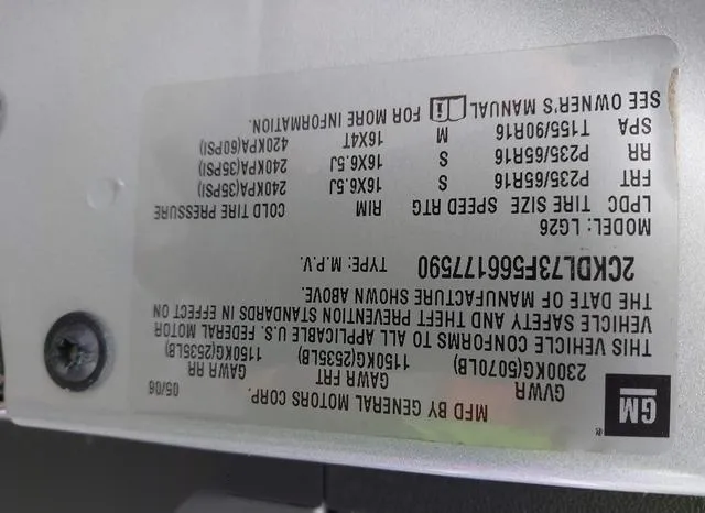 2CKDL73F566177590 2006 2006 Pontiac Torrent 9