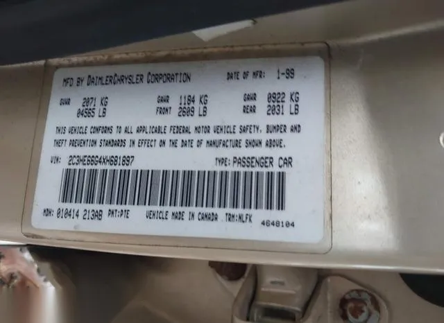 2C3HE66G4XH681897 1999 1999 Chrysler 300M 9