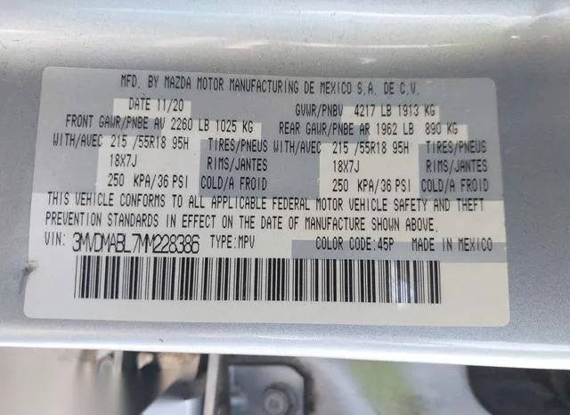 3MVDMABL7MM228386 2021 2021 Mazda CX-30- Select 9