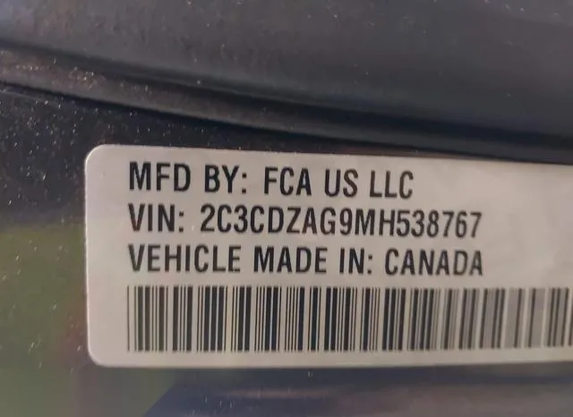 2C3CDZAG9MH538767 2021 2021 Dodge Challenger- Sxt 9