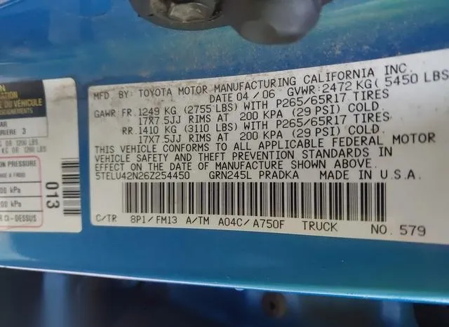 5TELU42N26Z254450 2006 2006 Toyota Tacoma- Double Cab 9