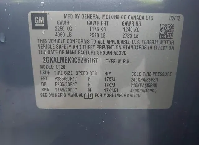 2GKALMEK9C6286167 2012 2012 GMC Terrain- Sle-1 9