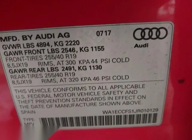 WA1ECCFS1JR010129 2018 2018 Audi Q3- 2-0T Premium 9