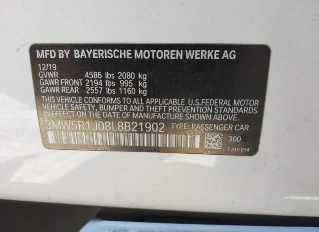 3MW5R1J08L8B21902 2020 2020 BMW 3 Series- 330I 9