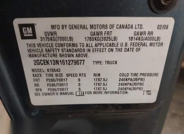 2GCEK13N161279677 2006 2006 Chevrolet Silverado 1500- LT3 9