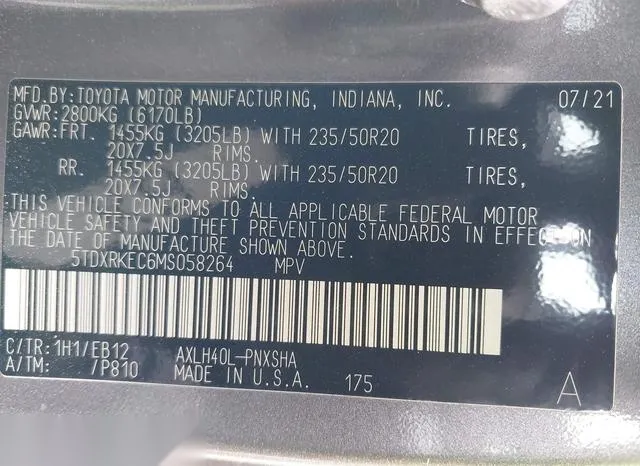 5TDXRKEC6MS058264 2021 2021 Toyota Sienna- Xse 9