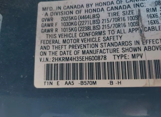 2HKRM4H35EH600878 2014 2014 Honda CR-V- LX 9