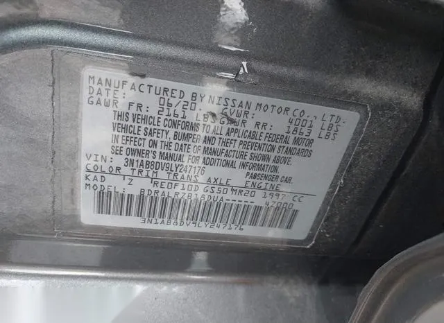 3N1AB8DV9LY247176 2020 2020 Nissan Sentra- Sr Xtronic Cvt 9