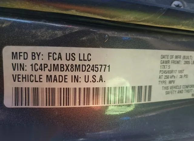 1C4PJMBX8MD245771 2021 2021 Jeep Cherokee- Trailhawk 4X4 9