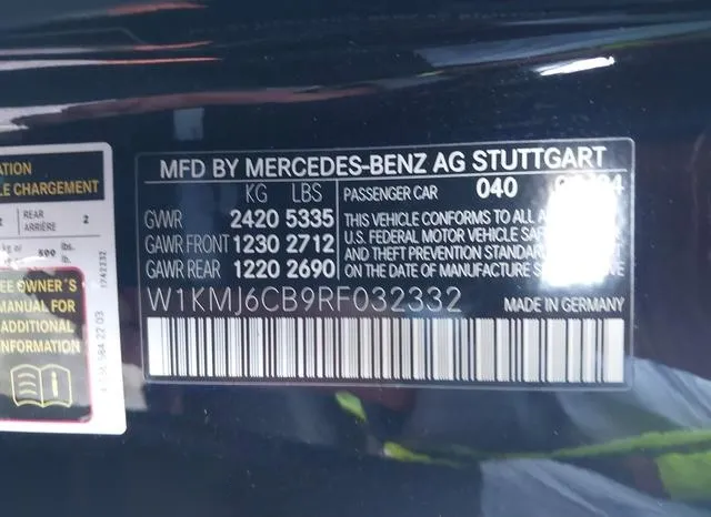 W1KMJ6CB9RF032332 2024 2024 Mercedes-Benz Amg Cle 53 8