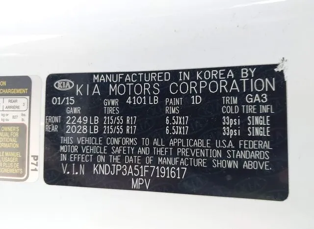 KNDJP3A51F7191617 2015 2015 KIA Soul- - 9