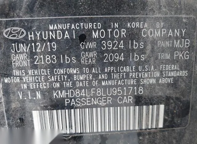 KMHD84LF8LU951718 2020 2020 Hyundai Elantra- Value Edition 9