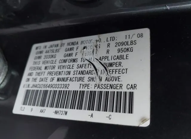 JH4CU26649C003339 2009 2009 Acura TSX 9