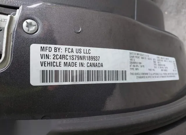 2C4RC1S79NR189937 2022 2022 Chrysler Pacifica Hybrid- Limited 9