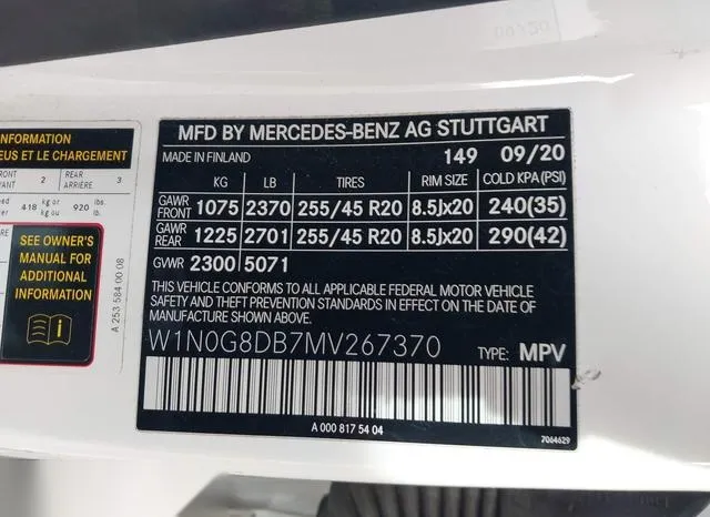 W1N0G8DB7MV267370 2021 2021 Mercedes-Benz GLC 300- Suv 9