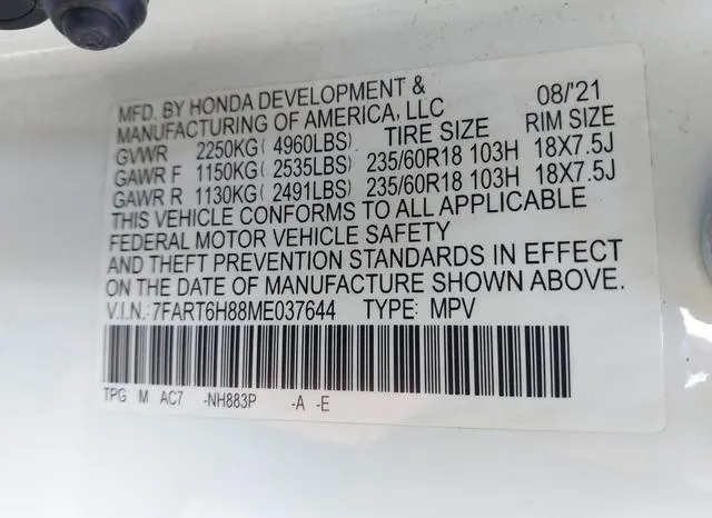 7FART6H88ME037644 2021 2021 Honda CR-V- Hybrid Ex-L 9