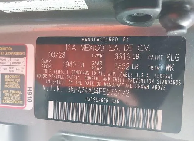 3KPA24AD4PE572472 2023 2023 KIA Rio- S 9