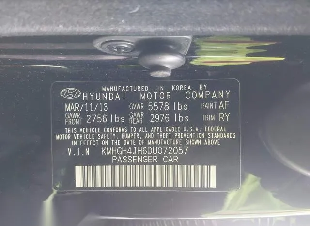 KMHGH4JH6DU072057 2013 2013 Hyundai Equus- Signature 9