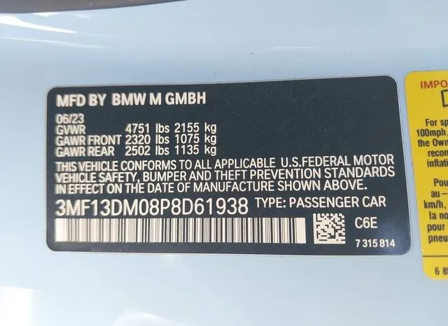 3MF13DM08P8D61938 2023 2023 BMW M2 9