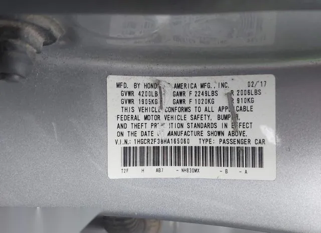 1HGCR2F38HA165060 2017 2017 Honda Accord- LX 9