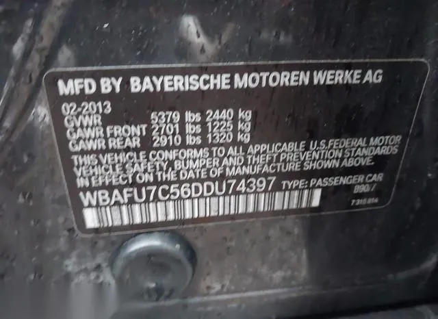 WBAFU7C56DDU74397 2013 2013 BMW 5 Series- 535I Xdrive 9