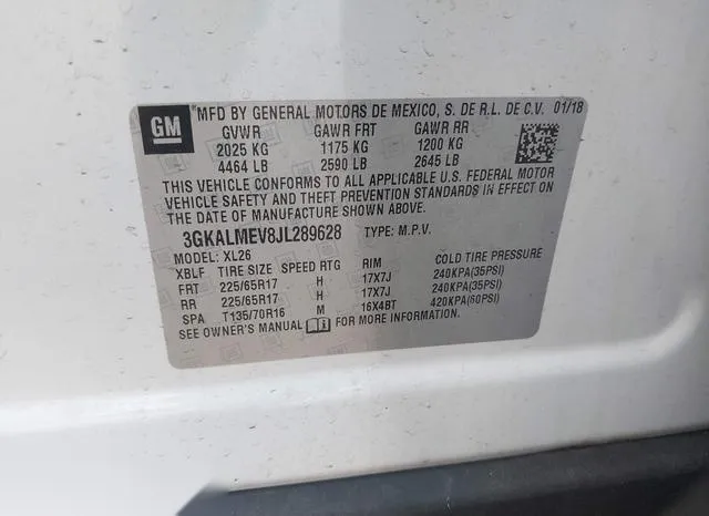 3GKALMEV8JL289628 2018 2018 GMC Terrain- Sle 9