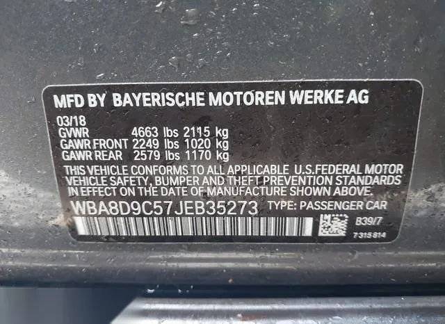 WBA8D9C57JEB35273 2018 2018 BMW 3 Series- 330I Xdrive 9