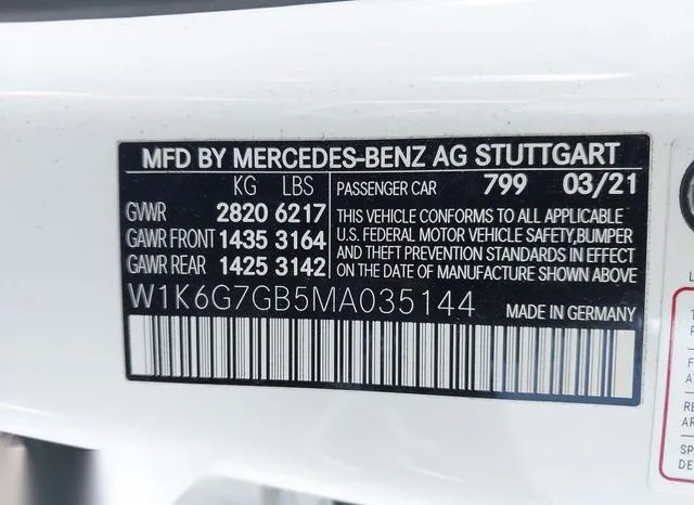 W1K6G7GB5MA035144 2021 2021 Mercedes-Benz S 580- 4Matic 9