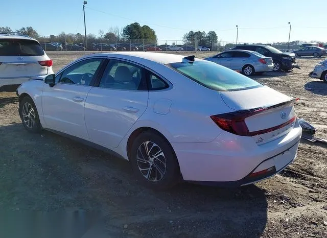 KMHL24JJ8PA063725 2023 2023 Hyundai Sonata- Hybrid Blue 3