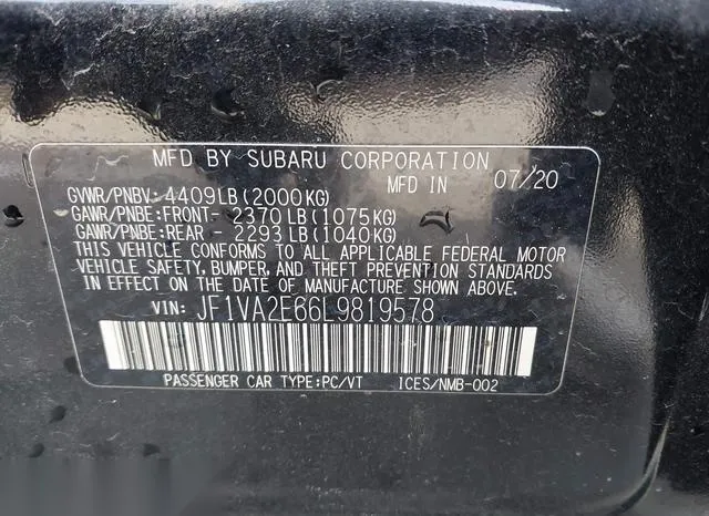 JF1VA2E66L9819578 2020 2020 Subaru Wrx Sti 9