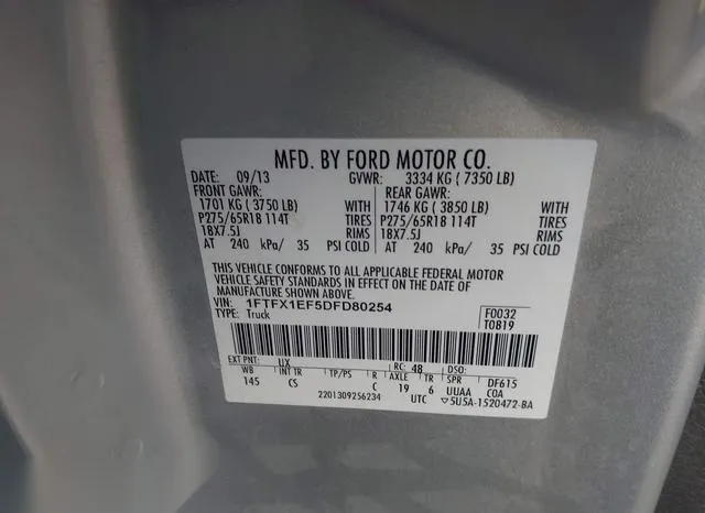 1FTFX1EF5DFD80254 2013 2013 Ford F-150- Stx 9