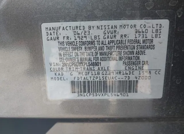 3N1CP5DVXPL546901 2023 2023 Nissan Kicks- Sr Xtronic Cvt 9