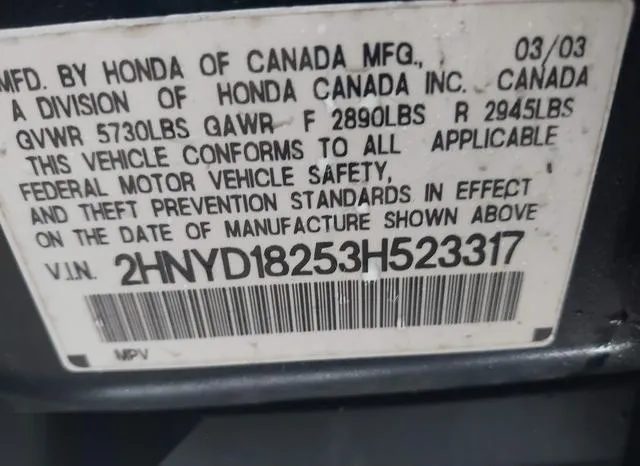 2HNYD18253H523317 2003 2003 Acura MDX 9