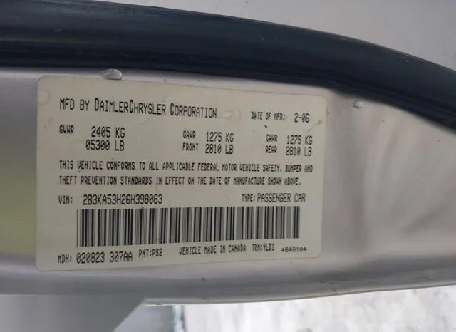 2B3KA53H26H398063 2006 2006 Dodge Charger- RT 9