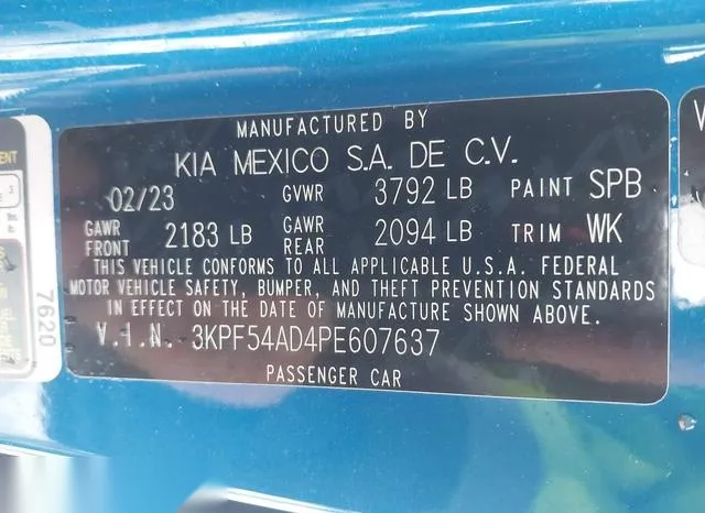 3KPF54AD4PE607637 2023 2023 KIA Forte- Gt-Line 9