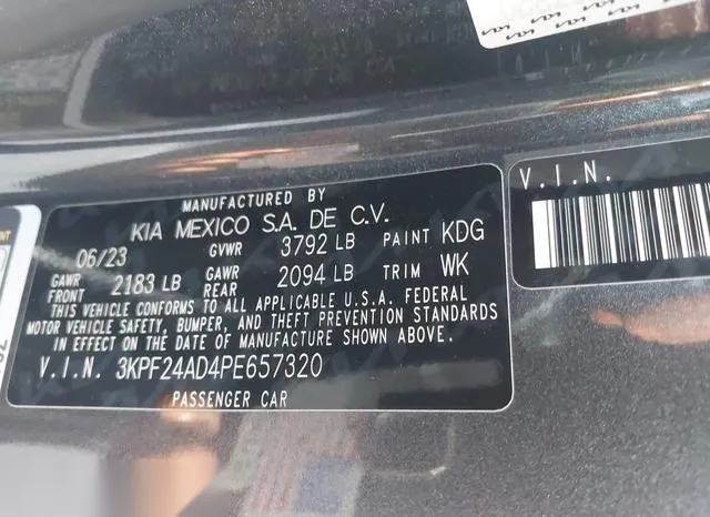 3KPF24AD4PE657320 2023 2023 KIA Forte- Lxs 9