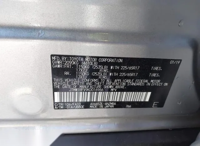 JTMW1RFV9KD016966 2019 2019 Toyota RAV4- Xle 9