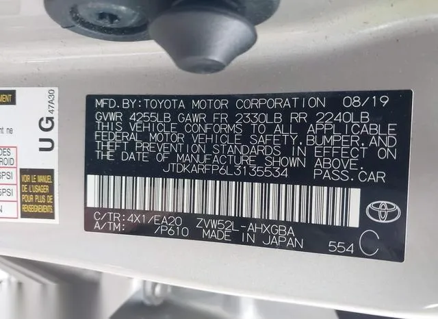 JTDKARFP6L3135534 2020 2020 Toyota Prius- Prime Limited 9