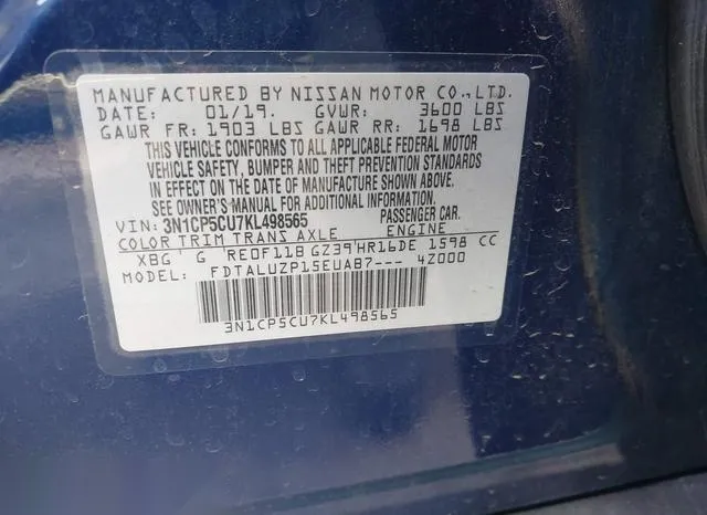 3N1CP5CU7KL498565 2019 2019 Nissan Kicks- SR 9