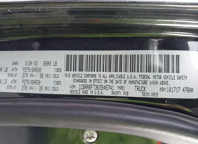 1C6RR6FT3KS545741 2019 2019 RAM 1500- Classic Express  4X2 9